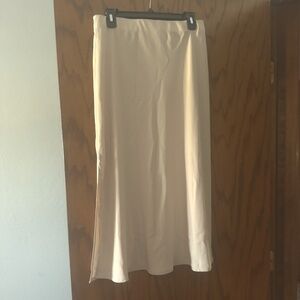 silky skirt with slit